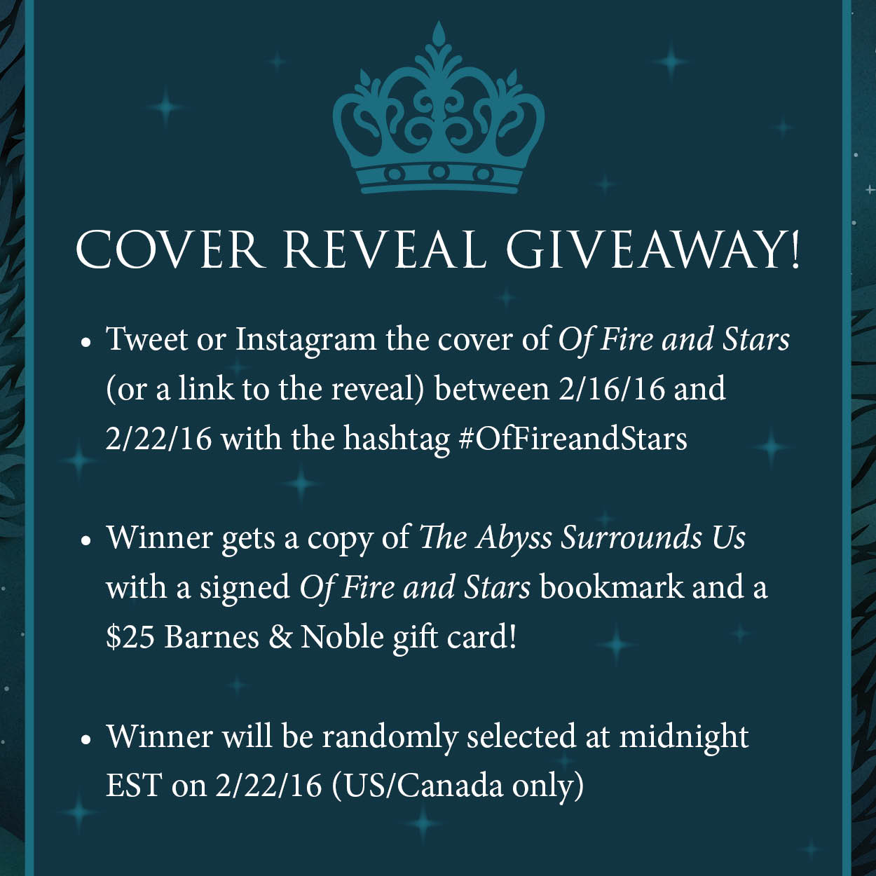 The OF FIRE AND STARS cover + bonus giveaway!